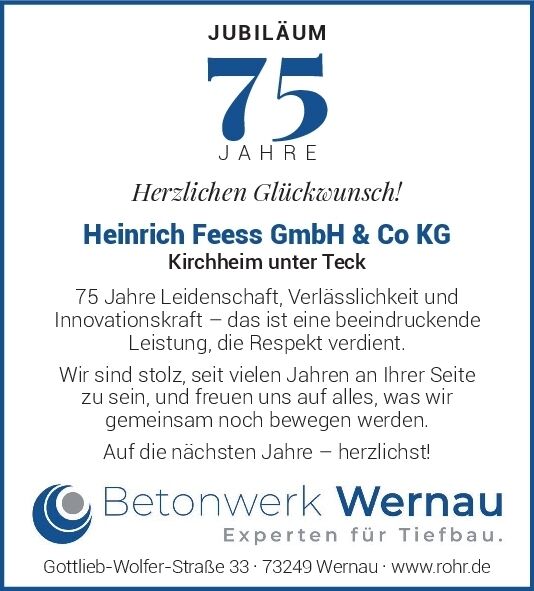 75 Jahre Fa. Feess