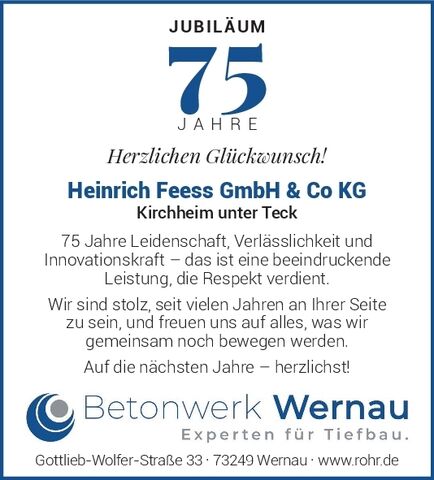 75 Jahre Fa. Feess