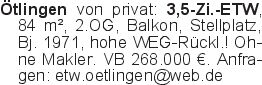 Ötlingen von privat: 3,5-