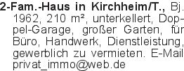 2-Fam.-Haus in Kirchheim/