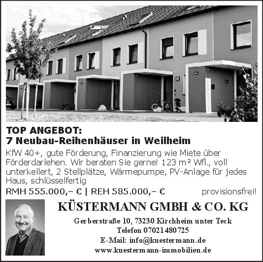 Neubau Reihenhäuser Weilheim