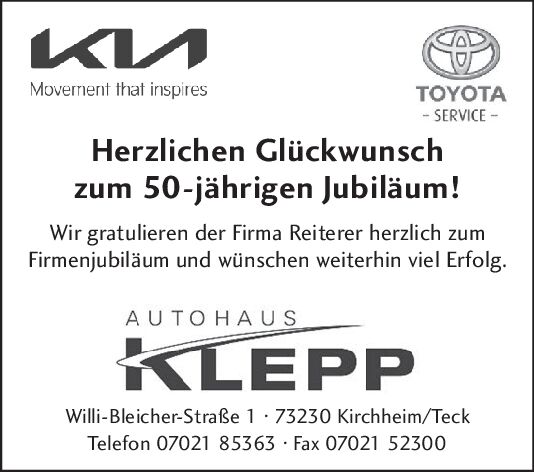 50 Jahre Fa. Reiterer