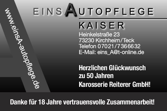 Karrosserie Reiterer 50 Jahre