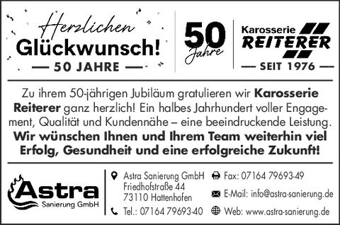 50 Jahre Karosserie Reiterer