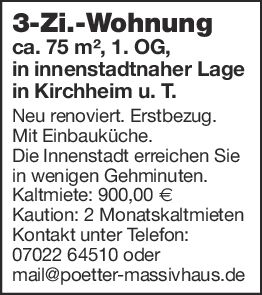 3-Zi.-Wohnung Kirchheim