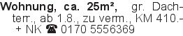 Wohnung, ca. 25m²