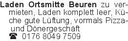 Laden Ortsmitte Beuren zu