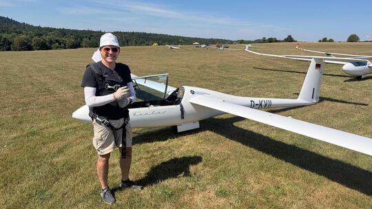 Mario Kießling hat den tagesbesten Flug absolviert. Foto: pr Mario Kießling hat den tagesbesten Flug absolviert. Foto: pr