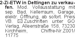 2-Zi-ETW in Dettingen zu