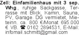 Zell: Einfamilienhaus mit