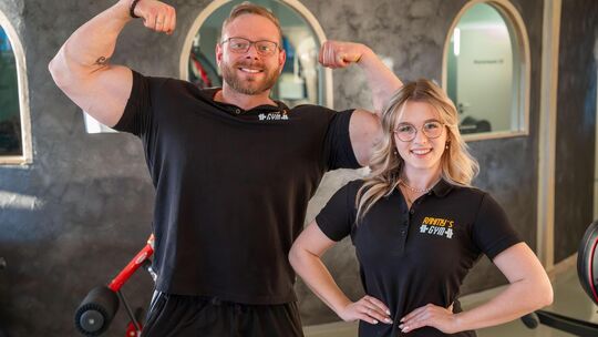 Marvin und Julia Rahm wollen Bodybuilding-Profis werden. Foto: pr