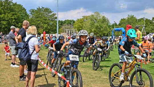 Kids Bike Cup 2026 beim TV Bissingen, Radrennen über das Sportgelände und den Bikepark