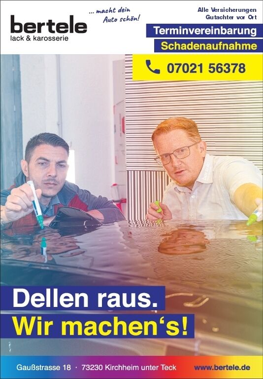 Dellen raus