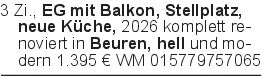 3 Zi., EG mit Balkon, Ste