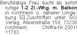 Berufstätige Frau sucht a