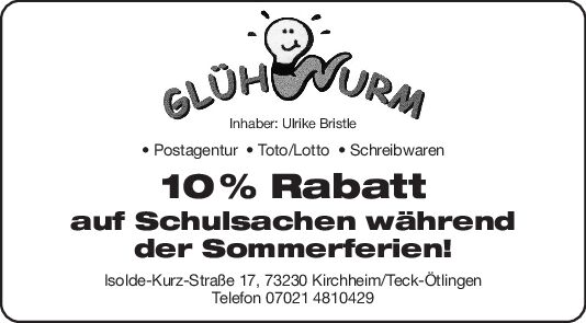 10 % auf Schulsachen