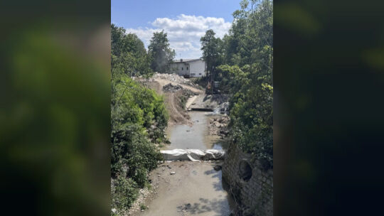 In der Lindach finden aktuell größere Bauarbeiten statt. Foto: Sandra Langguth In der Lindach finden aktuell größere Bauarbeiten statt. Foto: Sandra Langguth