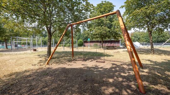 Der Spielplatz am Notzinger Sportgelände Eichert soll gerichtet und mit neuen Geräten ausgestattet werden. Foto: Carsten Riedl