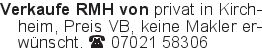 Verkaufe RMH von privat i