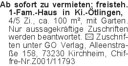 Ab sofort zu vermieten: f