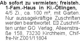Ab sofort zu vermieten: f