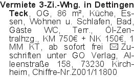 Vermiete 3-Zi.-Whg. in De