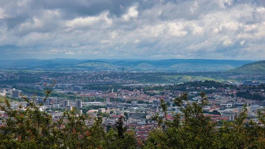 Blick auf den Stuttgarter Talkessel.