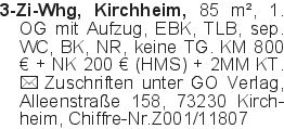 3-Zi-Whg, Kirchheim, 85 m