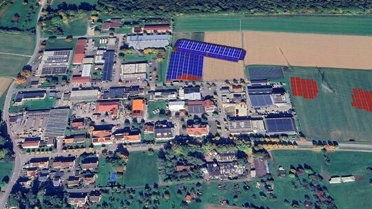 Diese Fläche könnte die Anlage oberhalb der Aichelberger Straße belegen. Grafik: EfU Diese Fläche könnte die Anlage oberhalb der Aichelberger Straße belegen. Grafik: EfU