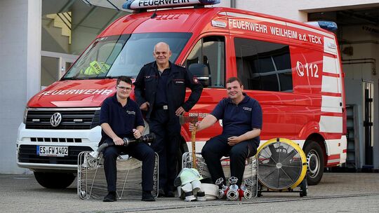 Ob mit oder ohne Handicap, für Alex Hildenbrand, Norbert Wahl und Manuel Wolf (von links) gelingt der Einstieg ins Feuerwehrlebe Ob mit oder ohne Handicap, für Alex Hildenbrand, Norbert Wahl und Manuel Wolf (von links) gelingt der Einstieg ins Feuerwehrlebe