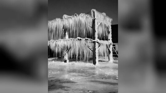 Der Eisgalgen des Teckkellers. Foto: pt/KI-optimiert