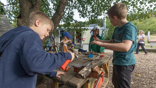 Die "Waldwoche" ist ein Kinderferienprogramm in Weilheim am Waldkindi gewesen. Foto: Carsten Riedl