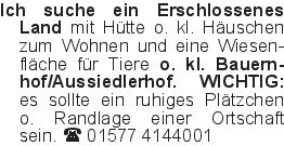 Ich suche ein Erschlossen