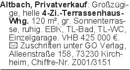 Altbach, Privatverkauf: G