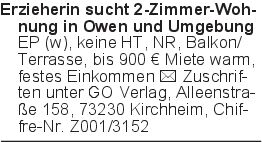 Erzieherin sucht 2-Zimmer