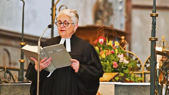 Renate Kath im Januar 2022 bei ihrem Abschiedsgottesdienst. Archiv-Foto: Markus Brändli