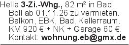 Helle 3-Zi.-Whg., 82 m² i