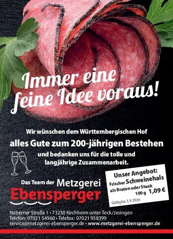 Koll. Württembergischer Hoff 200 Jahre