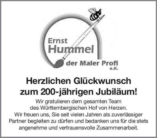 Koll. Württembergischer Hof 200 Jahre