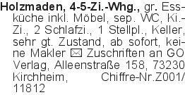 Holzmaden, 4-5-Zi.-Whg.,