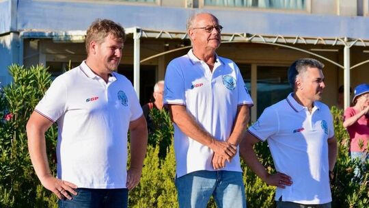 Die drei besten Piloten des zweiten Wettbewerbstags (v.l.): Patrick Puskeiler, Didier Hauss und Mario Kiessling. Foto: pr