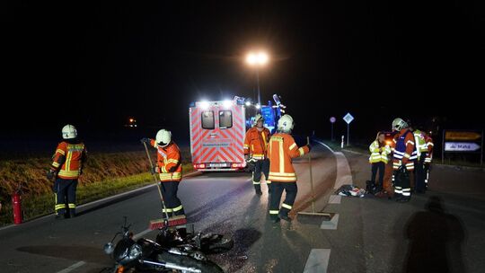 Der Motorradfahrer musste mit dem Hubschrauber ins Krankenhaus geflogen werden. Foto: SDMG Der Motorradfahrer musste mit dem Hubschrauber ins Krankenhaus geflogen werden. Foto: SDMG