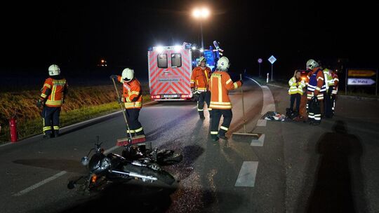 Der Motorradfahrer musste mit dem Hubschrauber ins Krankenhaus geflogen werden. Foto: SDMG