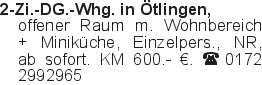2-Zi.-DG.-Whg. in Ötlinge
