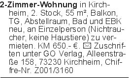 2-Zimmer-Wohnung in Kirch