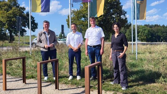 Im Einsatz für das „Wir“: Die Bürgermeister (von links) Siegmund Ganser (Hülben), Patrick Docimo (Grabenstetten) und Roman Weiß