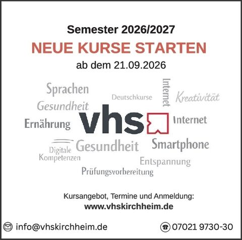 Neue Kurse starten