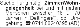 Suche langfristig Zimmer/