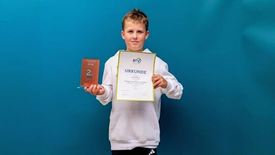 Moritz Rück ist süddeutscher Vizemeister im Tennis. Foto: pr