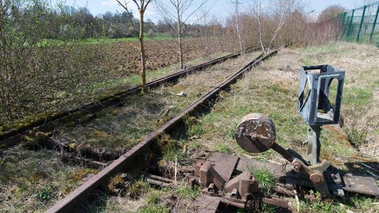 Bahnstrecke Kirchheim - Weilheim, ehemaliger Anschluss der Firma Keller in Jesingen